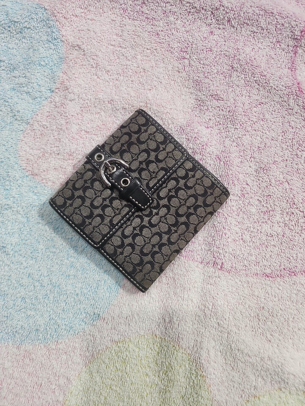 Coach Mini Signature Jacquard Small Wallet - Picture 2 of 7
